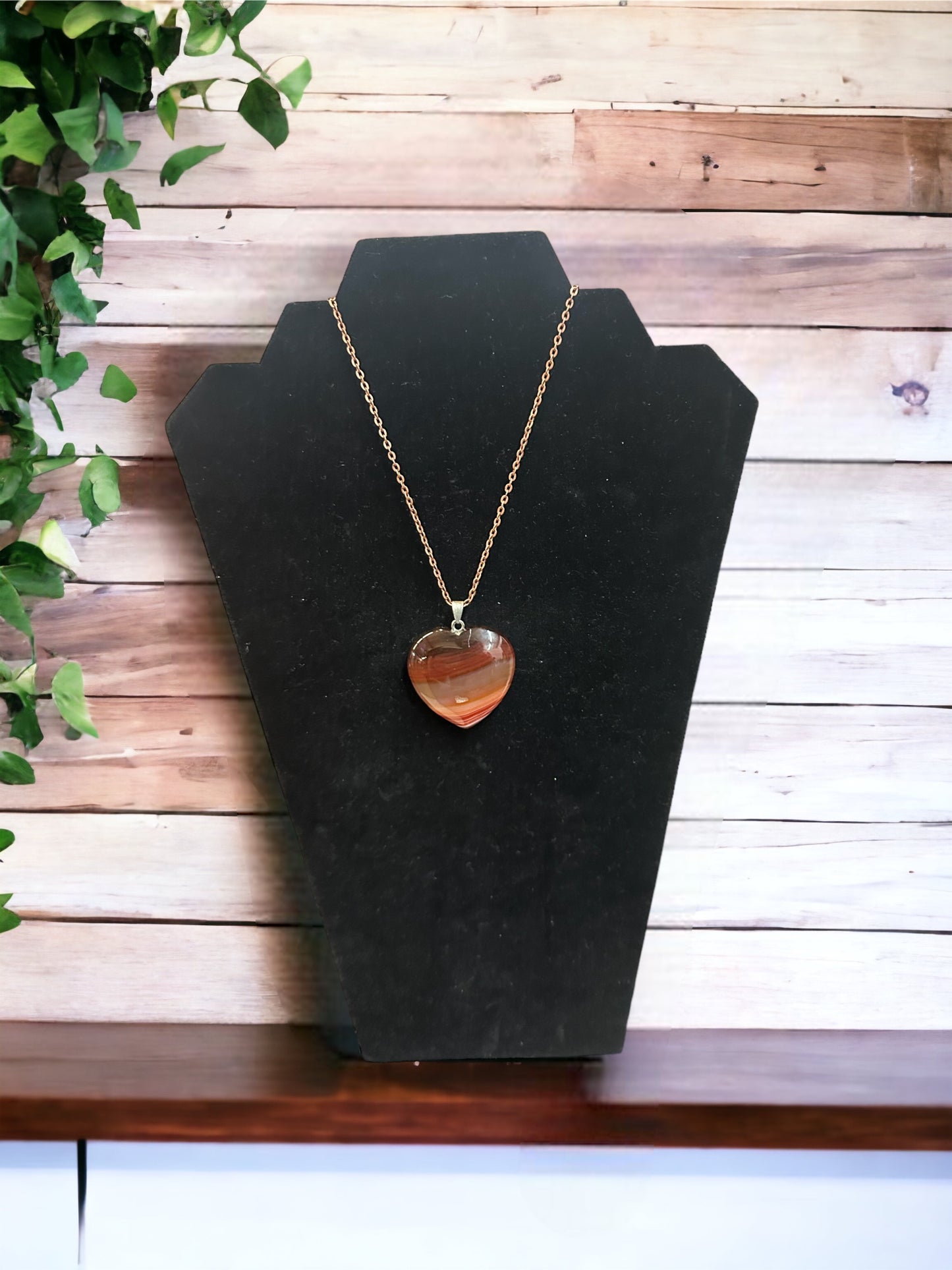 Quartz Heart Pendant Necklaces