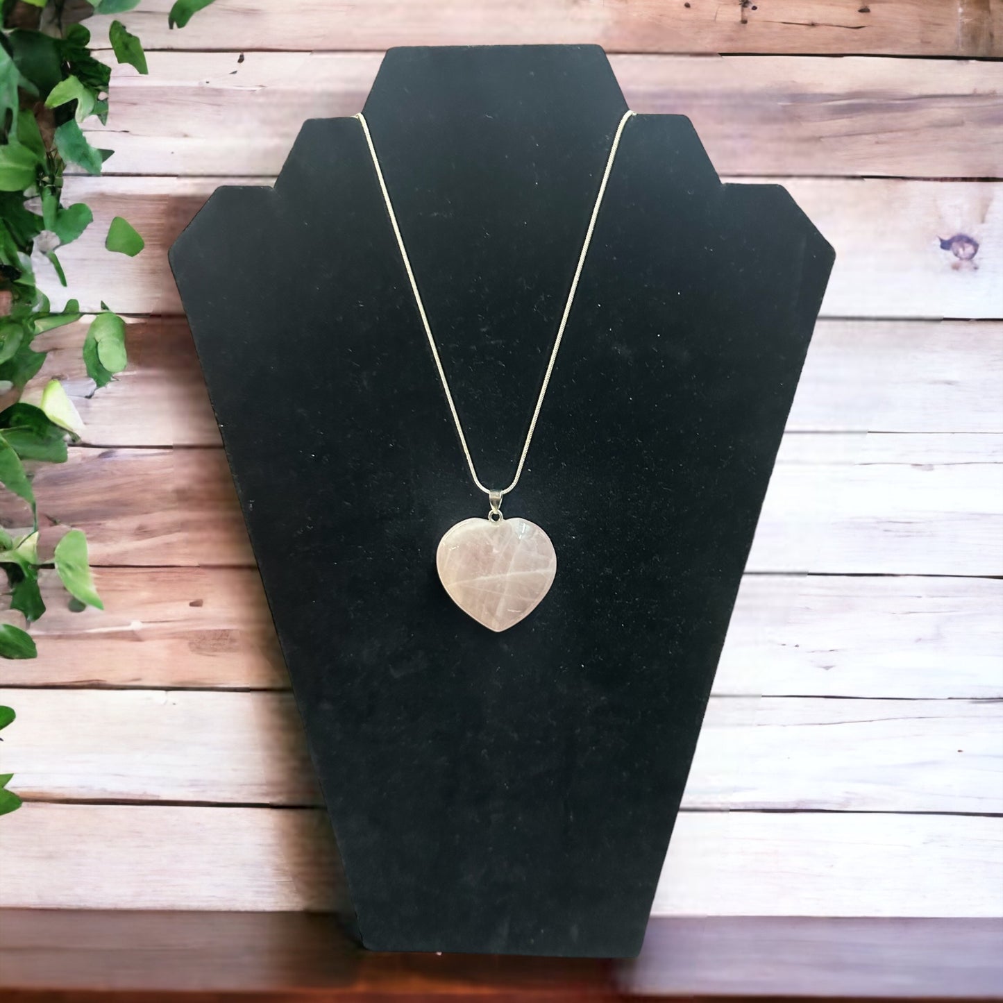 Quartz Heart Pendant Necklaces