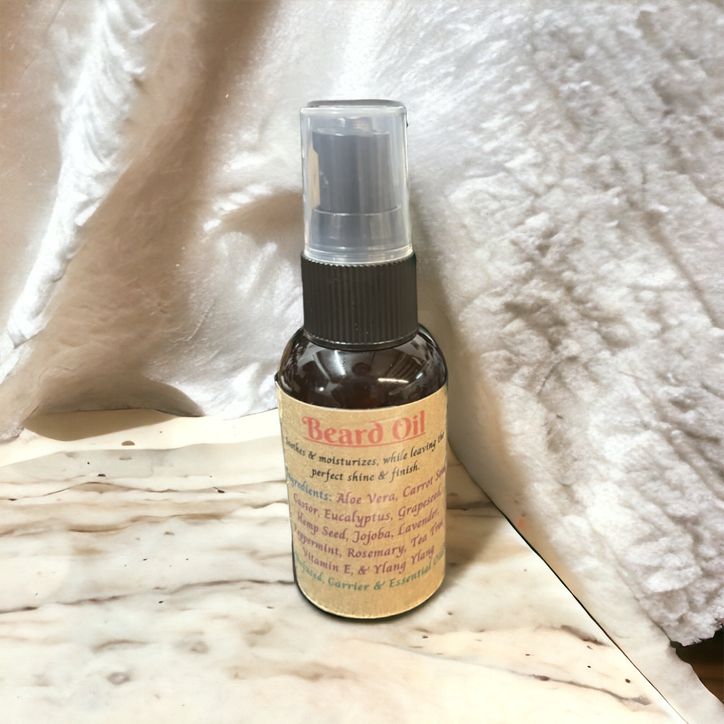 back bottle of beard oil