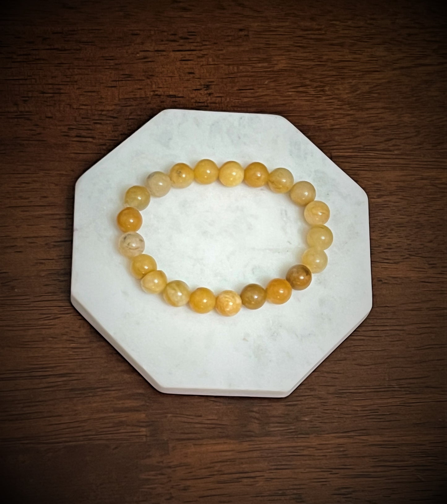 Original Yellow Jade Beaded Bracelet