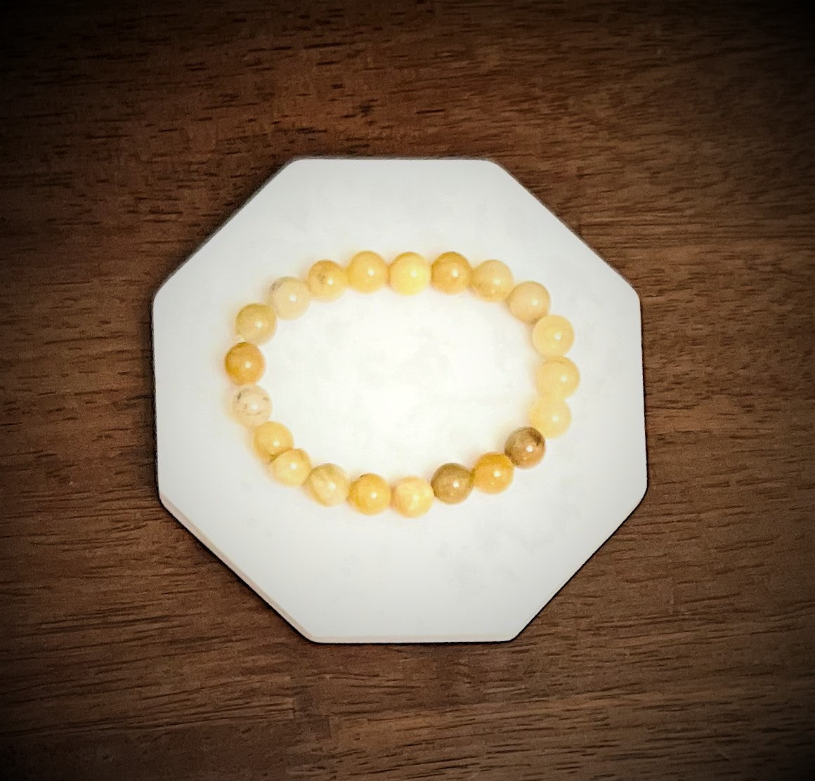 Original Yellow Jade Beaded Bracelet